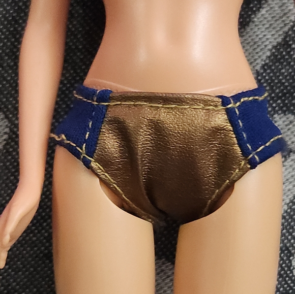 My Scene 2003 Spring Break Madison Gold & Blue 2-Piece Bikini Swimsuit Swim Set - Picture 4 of 10